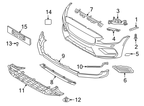 2023 Volvo V60 Cross Country Bumper & Components - Front Diagram 3