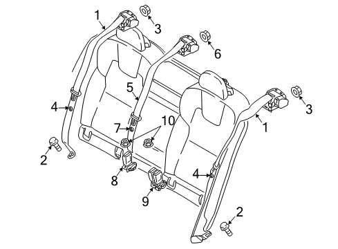 2023 Volvo S90 Rear Seat Belts