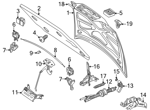 2003 Volvo C70 Hood & Components