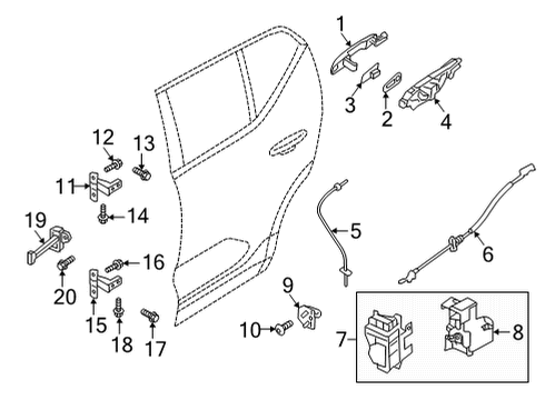 2023 Volvo C40 Recharge Lock & Hardware