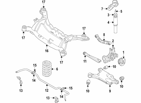 2020 Volvo XC40 Shock Absorber, Passenger Side Diagram for 32221536