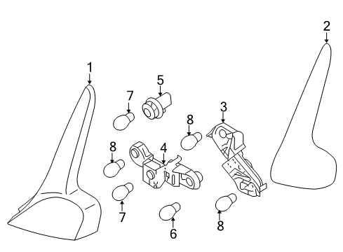 2013 Volvo C30 Combination Lamps