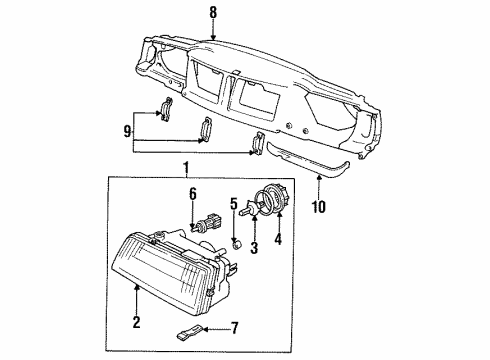 1995 Volvo 850 Headlamps