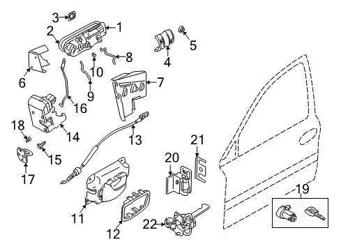 2006 Volvo XC70 Front Door - Lock & Hardware