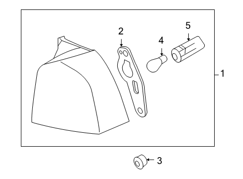 2011 Volvo XC70 Tail Lamp Assembly, Passenger Side Diagram for 31395073