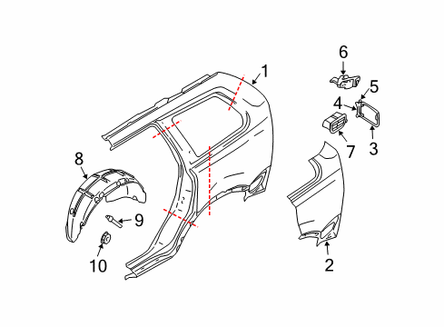 2011 Volvo XC90 Quarter Panel & Components