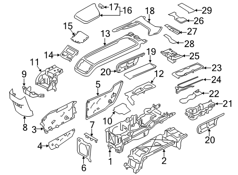 2022 Volvo XC90 Cup Holder Diagram for 32226982