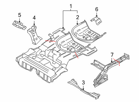 2015 Volvo XC70 Rear Body - Floor & Rails