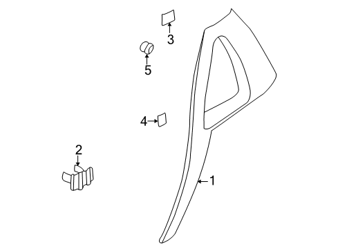 1998 Volvo S70 Interior Trim - Quarter Panels