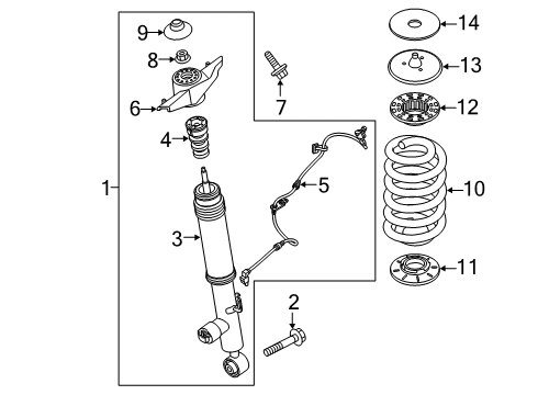 2021 Volvo XC40 Recharge Shocks & Components  Diagram 2