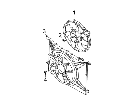 2004 Volvo XC90 Cooling System, Radiator, Water Pump, Cooling Fan Diagram 1
