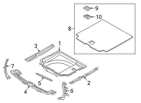 2020 Volvo V60 Cross Country Interior Trim - Rear Body Diagram 1