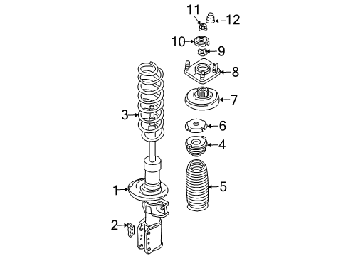 2005 Volvo S60 Struts & Components - Front Diagram 1