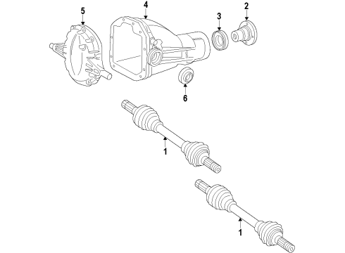 2011 Volvo XC90 Rear Axle, Differential, Drive Axles, Propeller Shaft