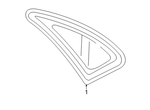 2000 Volvo S40 Quarter Panel - Glass & Hardware