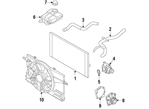 2013 Volvo C30 Cooling System, Radiator, Water Pump, Cooling Fan