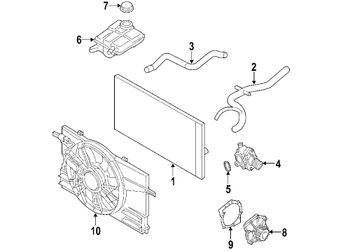 2009 Volvo C70 Cooling System, Radiator, Water Pump, Cooling Fan