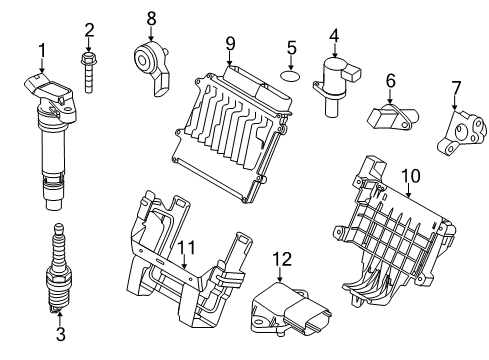 2012 Volvo XC60 Spark Plug Diagram for 31286359