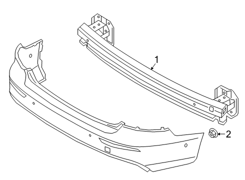2019 Volvo S60 Rear Bumper & Components Diagram 3
