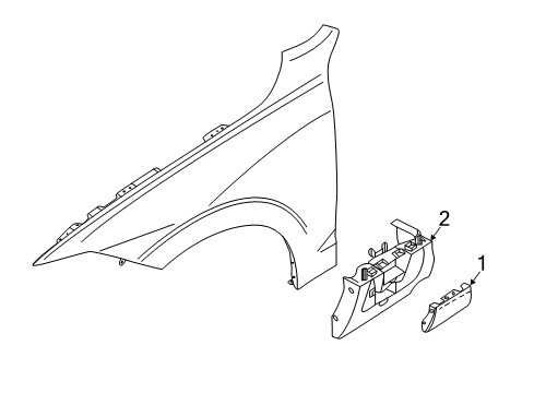 2019 Volvo XC60 Exterior Trim - Fender Diagram 1