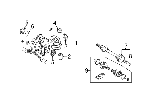 2012 Volvo XC90 Axle Assembly Snap Ring Diagram for 30735956