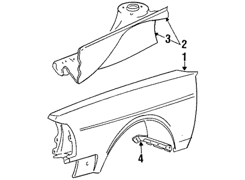 1988 Volvo 245 Fender & Components