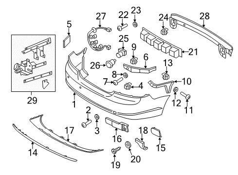 2011 Volvo C70 Rear Bumper