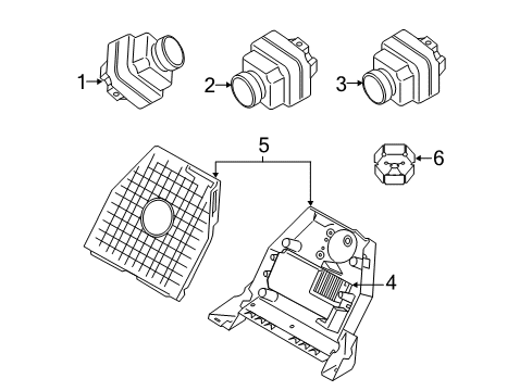 2017 Volvo V90 Cross Country Parking Aid Diagram 1