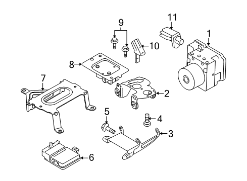 2015 Volvo XC60 ABS Components