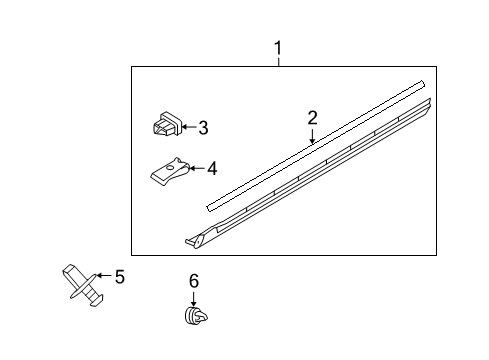 2009 Volvo S40 Exterior Trim - Pillars, Rocker & Floor