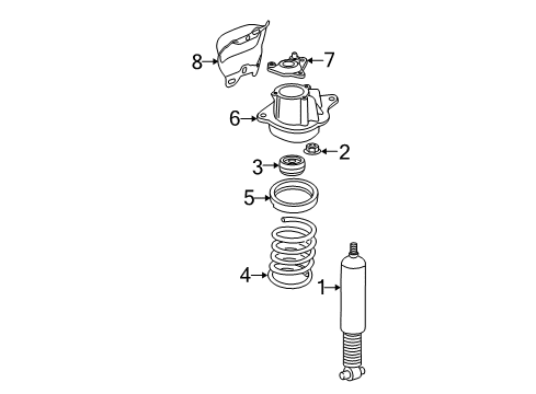 2008 Volvo S60 Shocks & Components - Rear Diagram 1