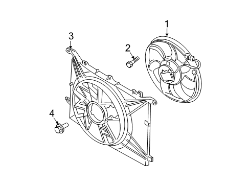 2011 Volvo XC90 Cooling System, Radiator, Water Pump, Cooling Fan Diagram 1