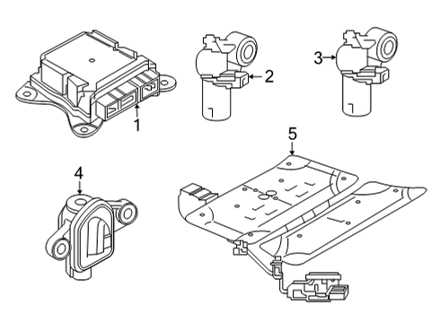 2023 Volvo C40 Recharge Air Bag Components