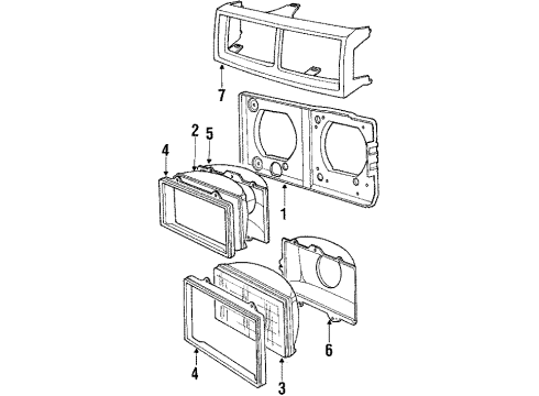 1988 Volvo 740 Headlamps