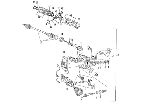 1991 Volvo 780 Rear Axle, Differential, Propeller Shaft