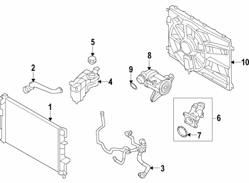 2019 Volvo XC40 Cooling System, Radiator, Water Pump, Cooling Fan