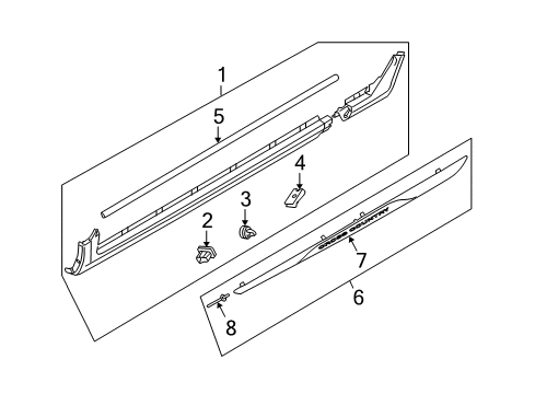 2015 Volvo XC70 Exterior Trim - Pillars, Rocker & Floor