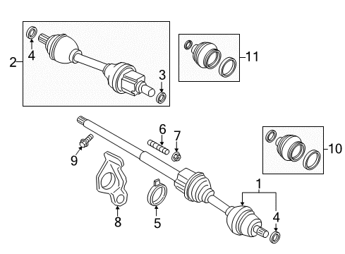2019 Volvo XC90 Drive Axles - Front