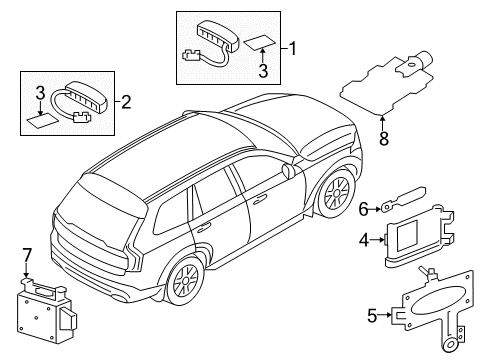 2019 Volvo XC90 Communication System Components