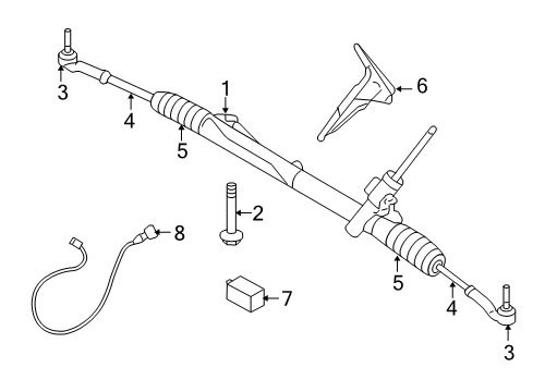 2009 Volvo V70 Steering Column & Wheel, Steering Gear & Linkage