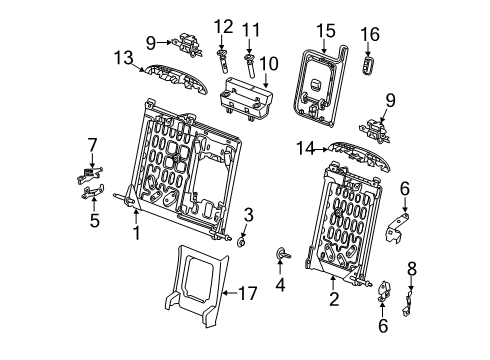 2023 Volvo S60 Rear Seat Components Diagram 1