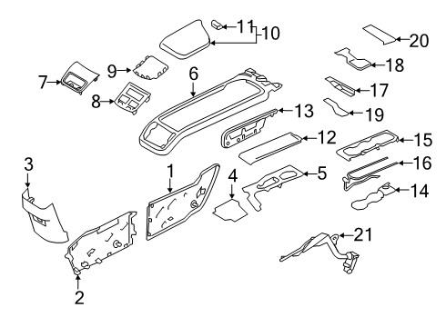 2019 Volvo S60 Front Console Diagram 6