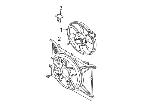 2001 Volvo S60 Cooling System, Radiator, Water Pump, Cooling Fan Diagram 1