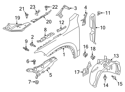 2017 Volvo S90 Fender & Components
