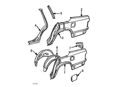 1985 Volvo 740 Quarter Panel & Components