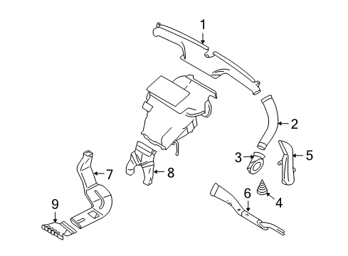2009 Volvo C70 Ducts
