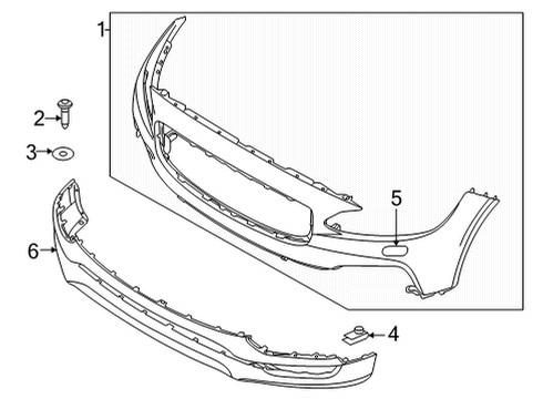2021 Volvo S90 Bumper & Components - Front Diagram 1