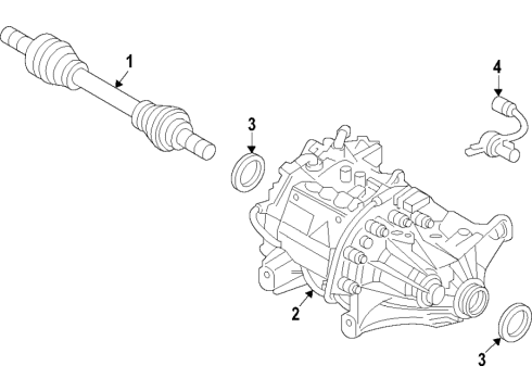 2019 Volvo XC90 Rear Axle, Differential, Drive Axles, Propeller Shaft