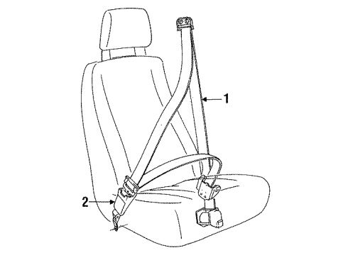1988 Volvo 760 Front Seat Belts