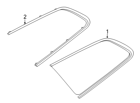 2021 Volvo V60 Cross Country Glass & Hardware - Quarter Panel